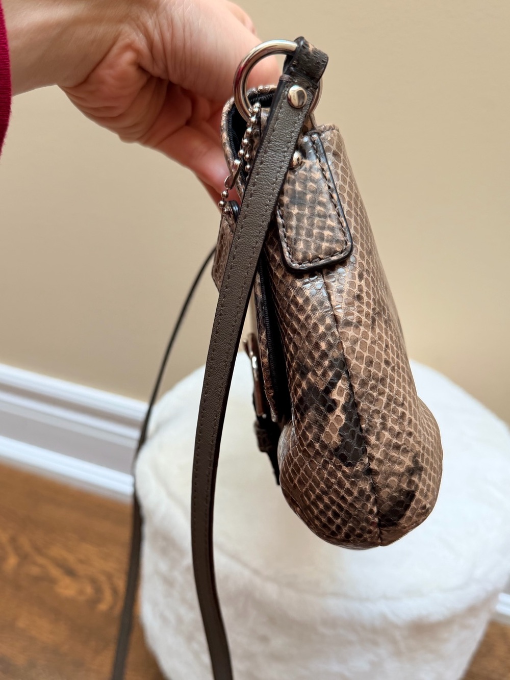 Y2K Vintage 2000’S COACH Exotic Soho Phython Mini Leather Crossbody Bag Purse - Picture 3 of 16